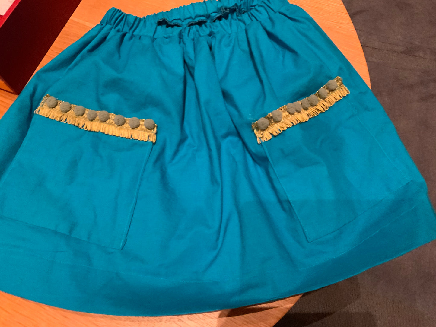 Puffy blue skirt