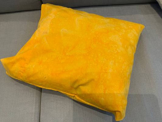 Sunshine yellow custom pillowcase with white pillow